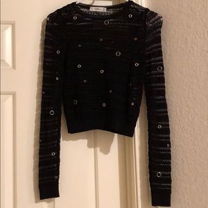 Zara, mesh ring detail top. NWOT.